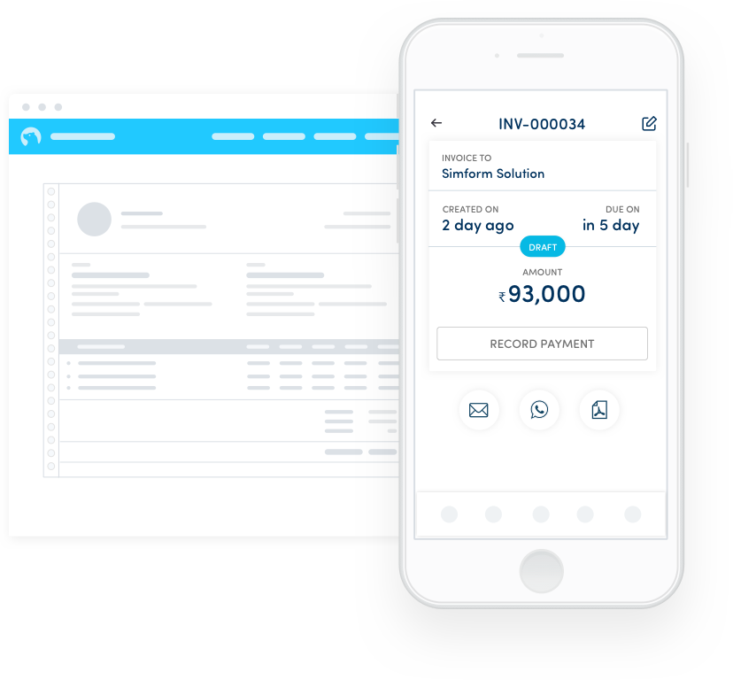 Manage invoice in your Phone.